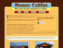 Tablet Screenshot of homer-cabins.com